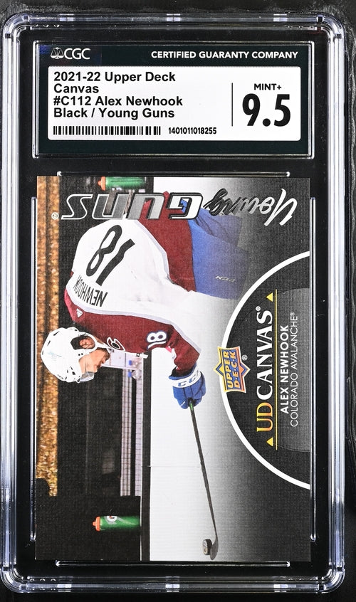 2021-22 Upper Deck Canvas Black #C112 Alex Newhook CGC 9.5 (Rookie)