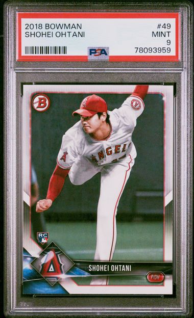 2018 Bowman  #49 Shohei Ohtani PSA 9 (Rookie)