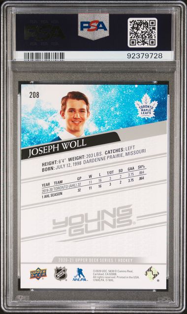 2020-21 Upper Deck #208 Joseph Woll PSA 10 (Rookie)