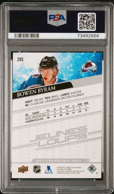 2020-21 Upper Deck French #205 Bowen Byram PSA 9 (Rookie)