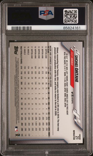 2020 Topps Chrome Refractor #21 Shohei Ohtani PSA 9
