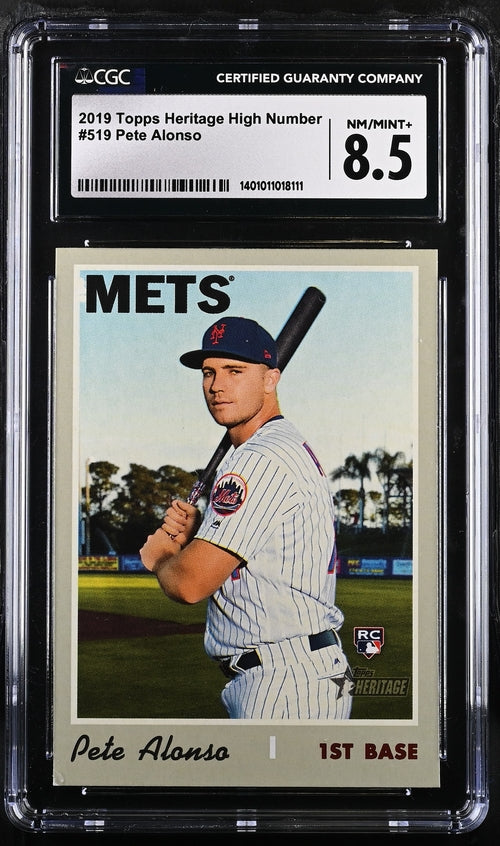 2019 Topps Heritage High Number #519 Pete Alonso CGC 8.5 (Rookie)