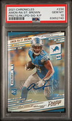 2021 Panini Chronicles Prestige Rookies Update Signatures Xtra Points #234 Amon-Ra St. Brown PSA 10 (Rookie) | Eastridge Sports Cards