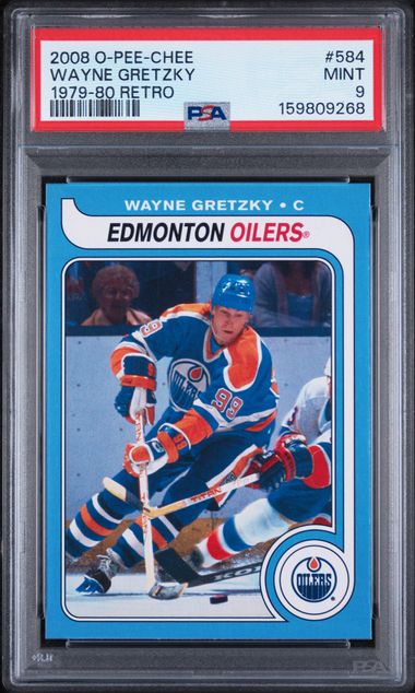 2008-09 O-Pee-Chee 1979-80 Retro #584 Wayne Gretzky PSA 9