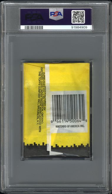 1989 O-Pee-Chee Nintendo Wax Pack Mario- Blue Overalls PSA 8