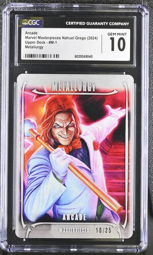 2024 Marvel Masterpieces Nahuel Grego Metallurgy #M-1 Arcade #10/25 CGC 10
