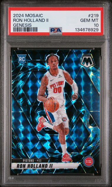 2024-25 Panini Mosaic Genesis #219 Ron Holland II PSA 10 (Rookie)