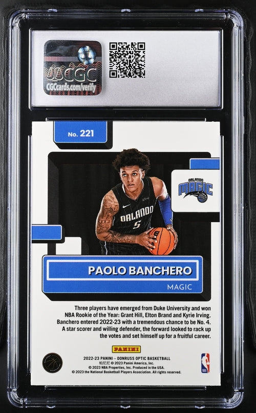 2022-23 Donruss Optic #221 Paolo Banchero CGC 9.5 (Rookie)