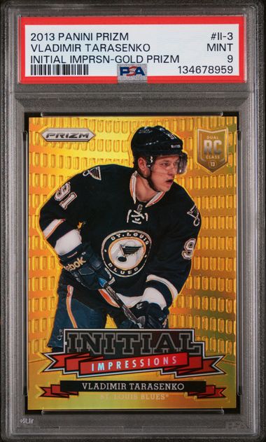 2013-14 Panini Prizm Initial Impressions Gold Prizm #II-3 Vladimir Tarasenko #09/10 PSA 9 (Rookie)
