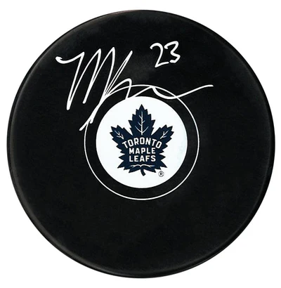 Matthew Knies Autographed Toronto Maple Leafs Puck (COJO Sports)