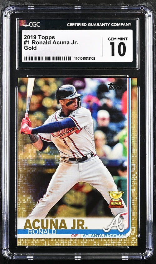 2019 Topps Gold #1 Ronald Acuna Jr. #1921/2019 CGC 10