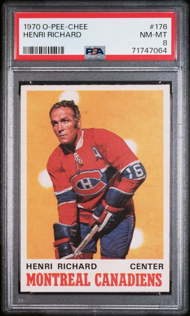 1970-71 O-Pee-Chee #176 Henri Richard PSA 8