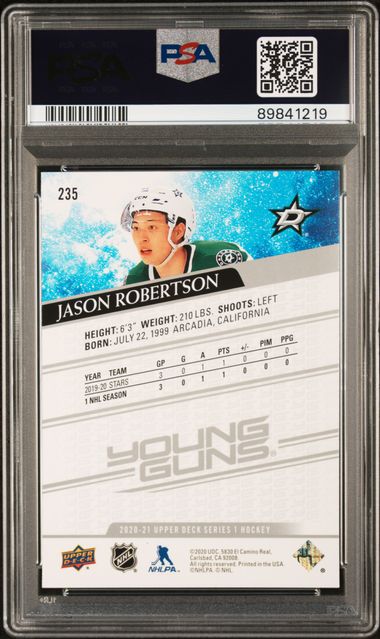 2020-21 Upper Deck #235 Jason Robertson PSA 9 (Rookie) | Eastridge Sports Cards