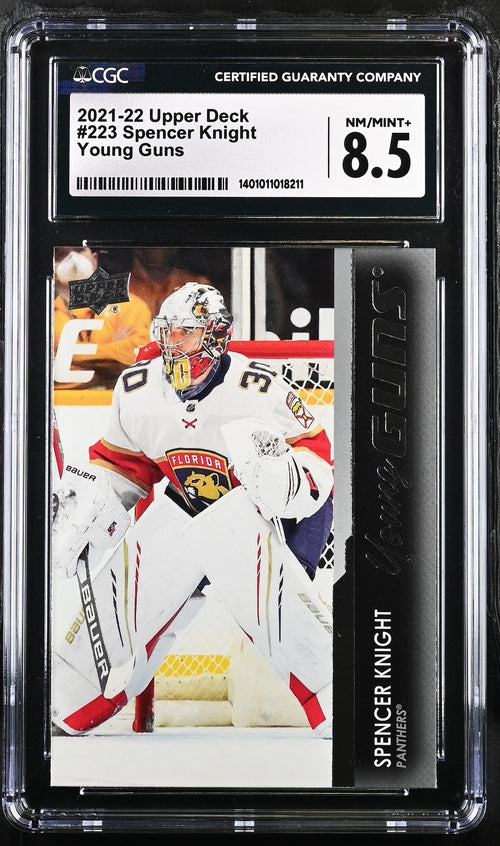 2021-22 Upper Deck #223 Spencer Knight CGC 8.5 (Rookie)