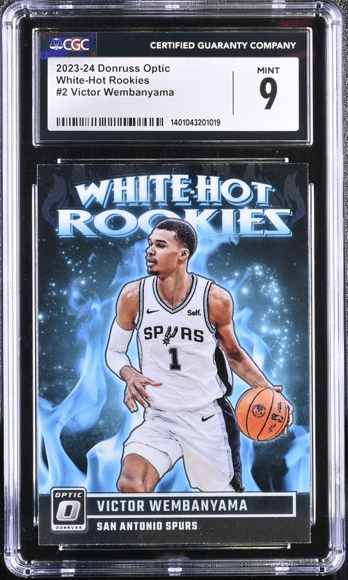 2023-24 Donruss Optic White-Hot Rookies #2 Victor Wembanyama CGC 9 (Rookie)