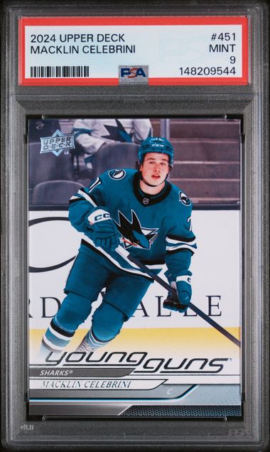 2024-25 Upper Deck #451 Macklin Celebrini PSA 9 (Rookie)