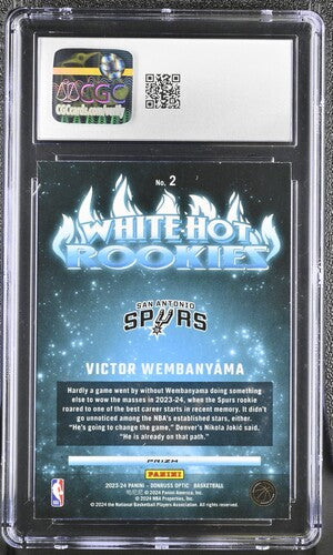 2023-24 Donruss Optic White-Hot Rookies Holo #2 Victor Wembanyama CGC 9 (Rookie)