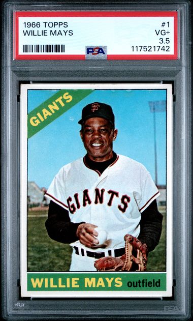 1966 Topps #1 Willie Mays PSA 3.5