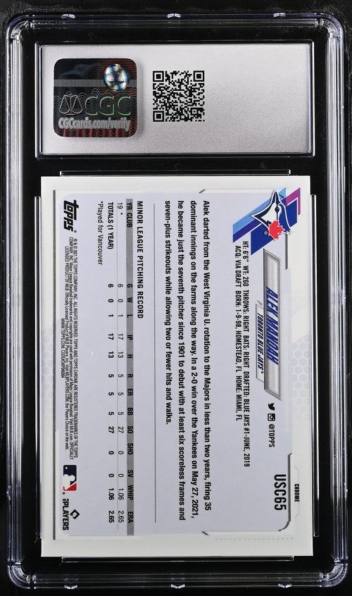 2021 Topps Chrome Update #USC65 Alek Manoah CGC 9 (Rookie)