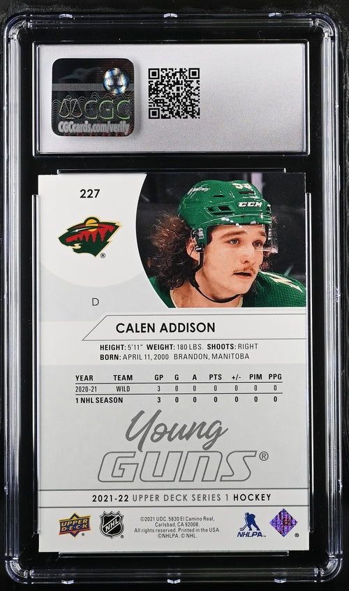 2021-22 Upper Deck #227 Calen Addison CGC 8.5 (Rookie)