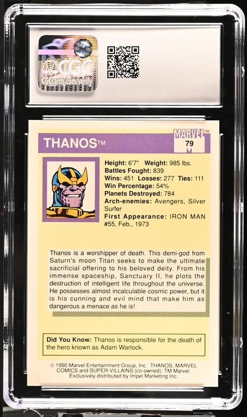 1990 Impel Marvel Universe Series 1 #79 Thanos CGC 8