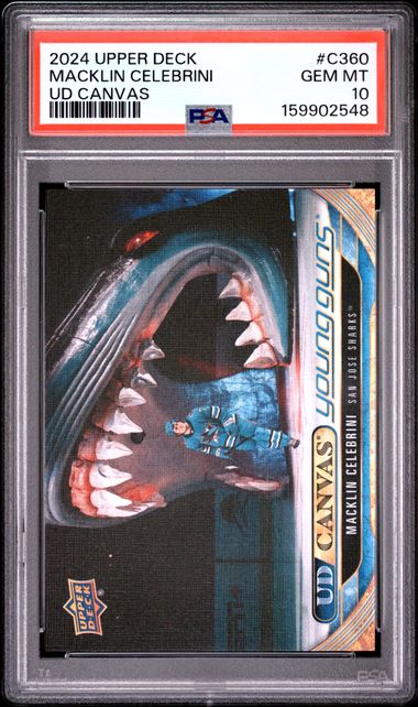2024-25 Upper Deck Canvas #C360 Macklin Celebrini PSA 10 (Rookie)