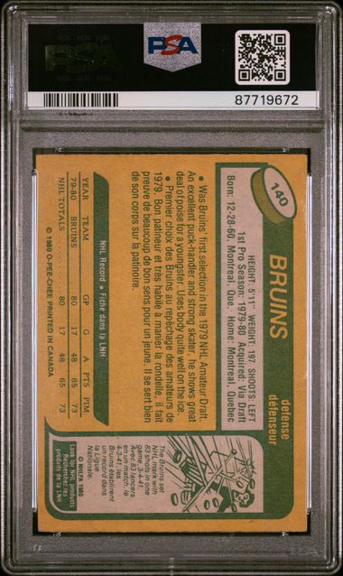 1980-81 O-Pee-Chee #140 Ray Bourque PSA 5 (Rookie) | Eastridge Sports Cards