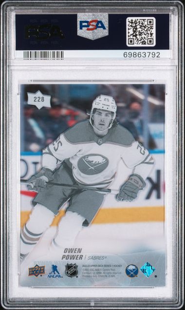 2022-23 Upper Deck Clear Cut #228 Owen Power PSA 9 (Rookie)