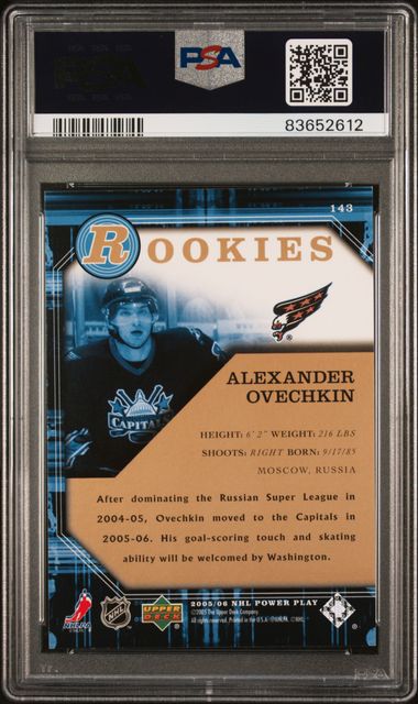 2005-06 Upper Deck Power Play #143 Alexander Ovechkin PSA 9 (Rookie) | Eastridge Sports Cards