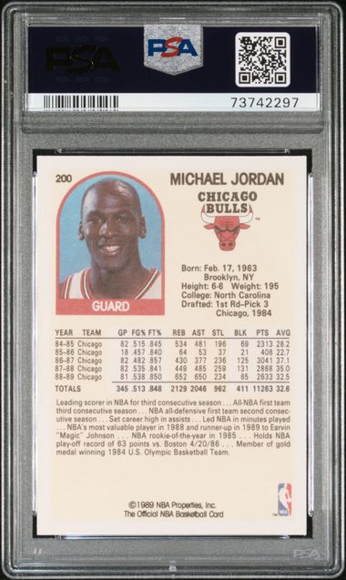 1989-90 Hoops #200 Michael Jordan PSA 10