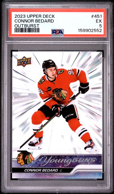 2023-24 Upper Deck Outburst #451 Connor Bedard PSA 5 (Rookie)