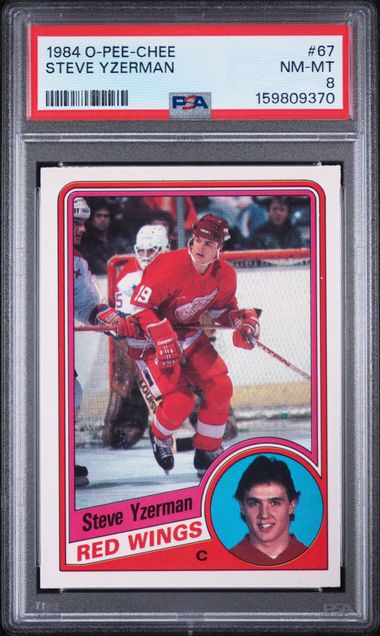 1984-85 O-Pee-Chee #67 Steve Yzerman PSA 8 (Rookie)