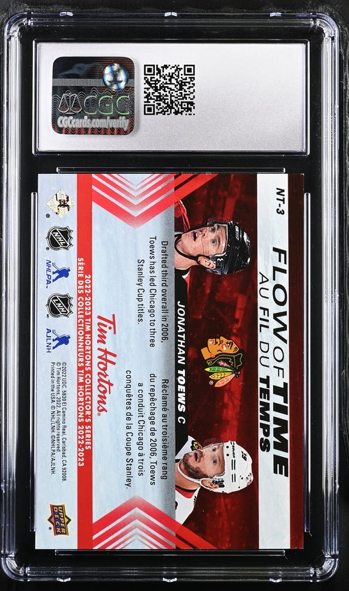 2022-23 Upper Deck Tim Hortons Flow of Time #NT-3 Jonathan Toews CGC 8