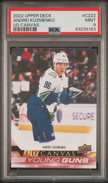2022-23 Upper Deck UD Canvas #C222 Andrei Kuzmenko PSA 9 (Rookie)