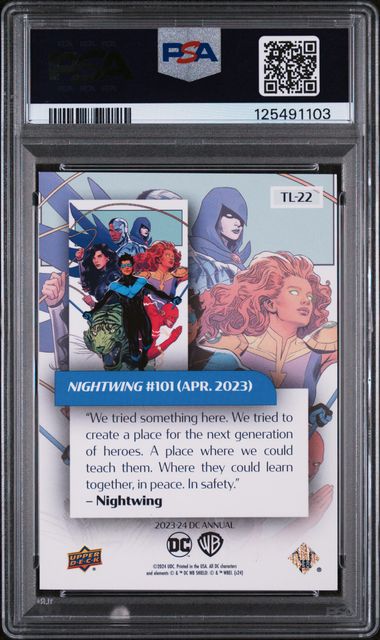2023-24 DC Annual Titans Lenticulars #TL22 Nightwing PSA 10