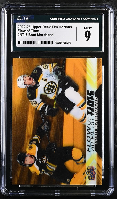 2022-23 Upper Deck Tim Hortons Flow of Time #NT-6 Brad Marchand CGC 9