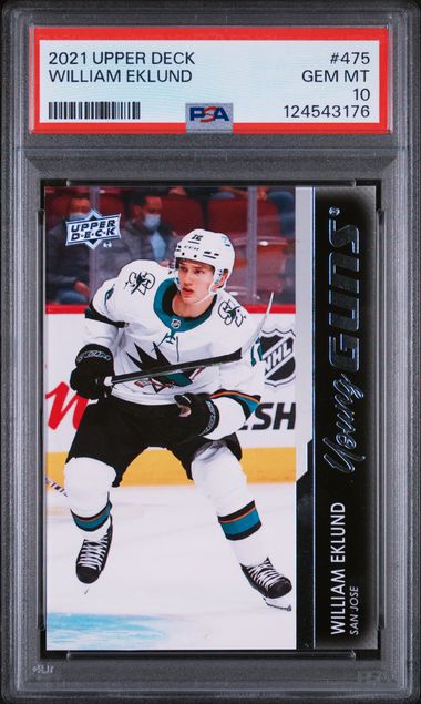 2021-22 Upper Deck #475 William Eklund PSA 10 (Rookie)