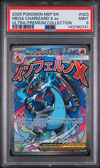 2025 Pokemon Mega Evolution Ultra-Premium Collection Promo #023 Mega Charizard X ex - Full Art PSA 9