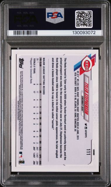 2021 Topps Chrome Prism Refractor #111 Tyler Stephenson PSA 9 (Rookie)