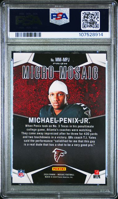 2024 Panini Mosaic Micro Mosaic #10 Michael Penix Jr. PSA 10 (Rookie) | Eastridge Sports Cards