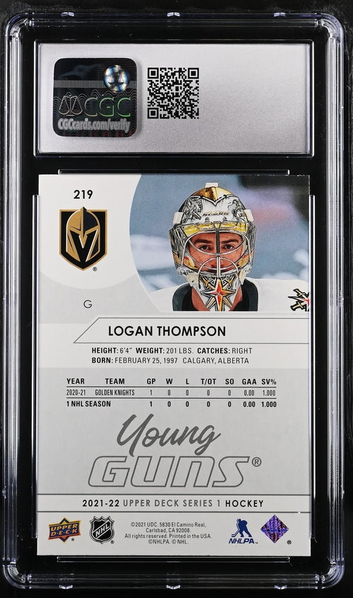2021-22 Upper Deck #219 Logan Thompson CGC 9 (Rookie)