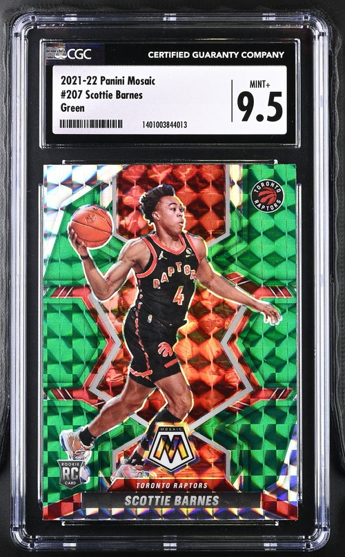 2021-22 Panini Mosaic Green #207 Scottie Barnes CGC 9.5 (Rookie)
