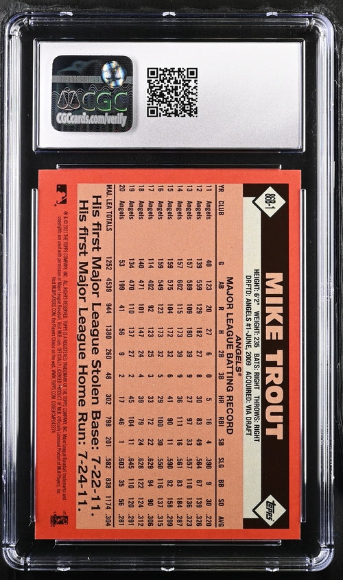2021 Topps 1986 Topps #86B-1 Mike Trout CGC 10