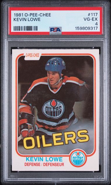 1981-82 O-Pee-Chee #117 Kevin Lowe PSA 4 (Rookie)