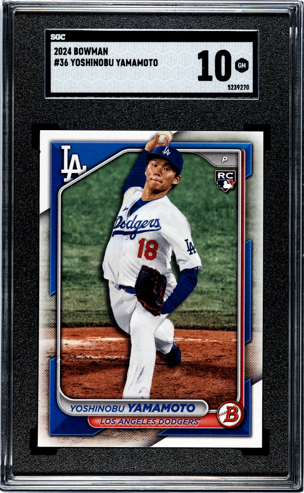 2024 Bowman #36 Yoshinobu Yamamoto SGC 10 (Rookie)