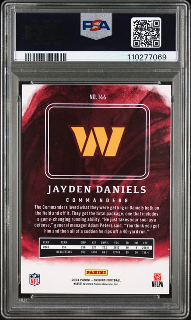 2020 Panini Origins #144 Jayden Daniels PSA 9 (Rookie)