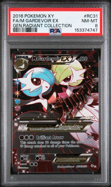 2016 Pokemon  Generations Radiant Collection #RC31 M Gardevoir EX - Full Art PSA 8