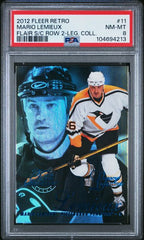 2012-13 Fleer Retro Flair Showcase Row 2 Legacy Collection #11 Mario Lemieux #044/150 PSA 8 | Eastridge Sports Cards