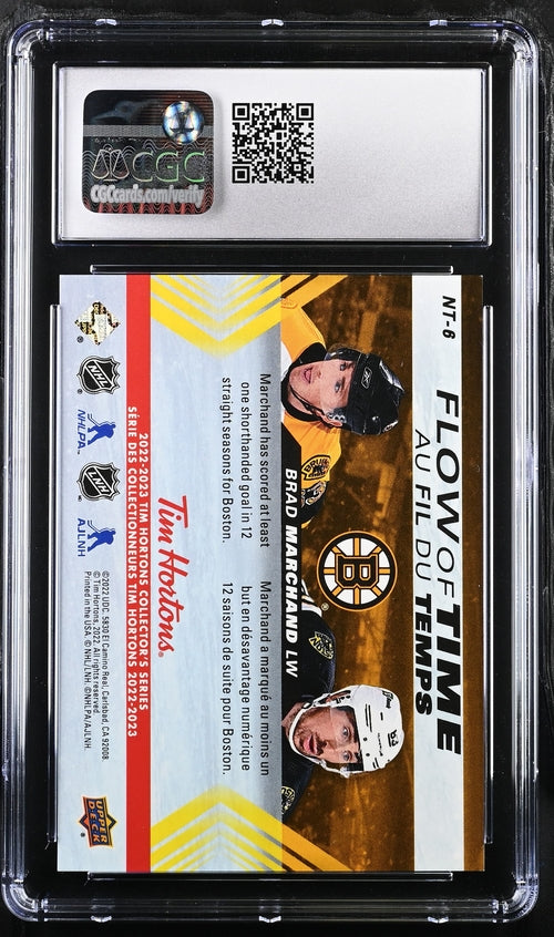 2022-23 Upper Deck Tim Hortons Flow of Time #NT-6 Brad Marchand CGC 9