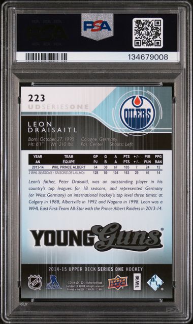 2014-15 Upper Deck #223 Leon Draisaitl PSA 10 (Rookie)